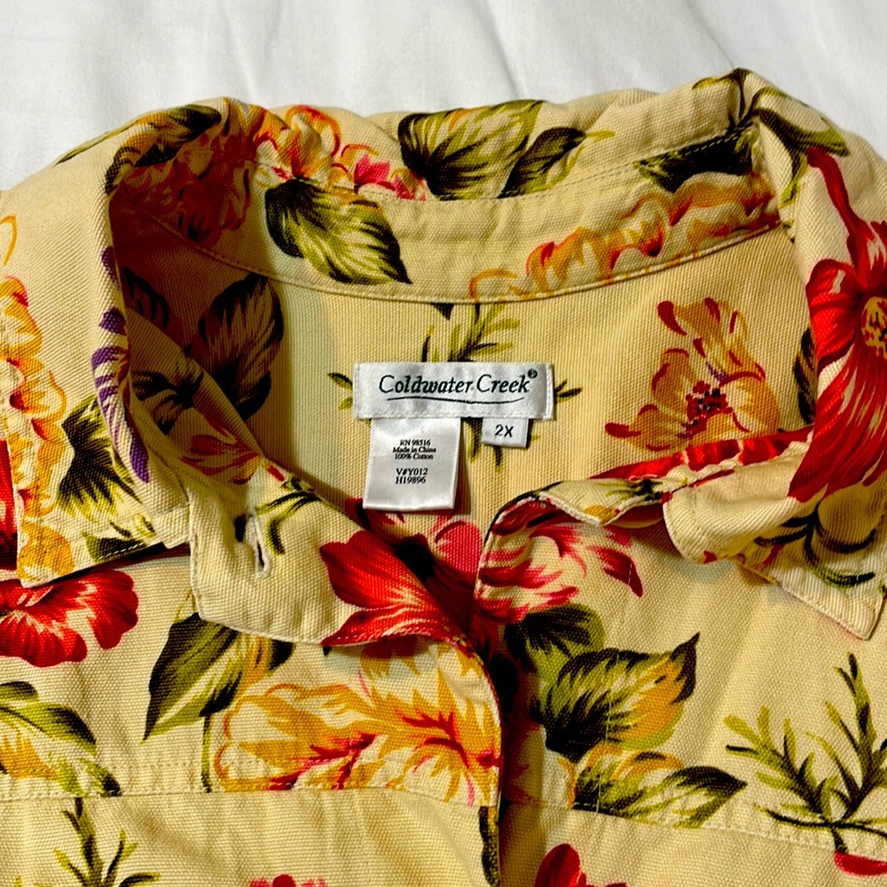 Cold water creek cotton jacket 2x